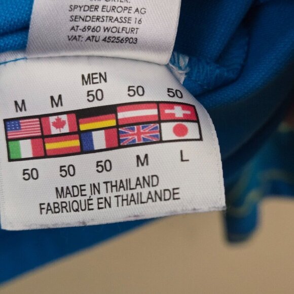 Spyder Linear Web TNeck 1/ Zip Logo Lightweight Running Outdoor Shirt Size M - Picture 8 of 9